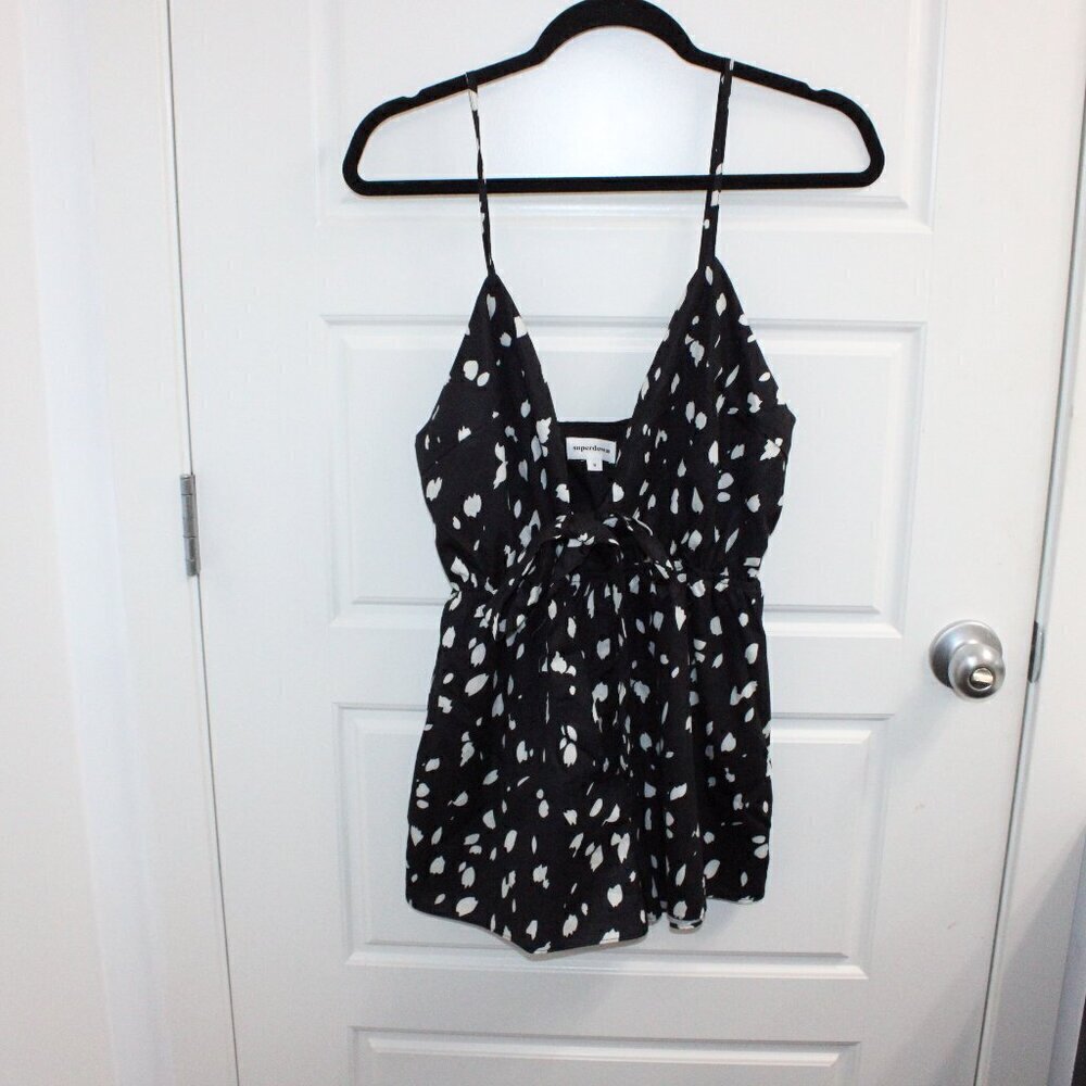 Black and White Spotted Jumpsuit
